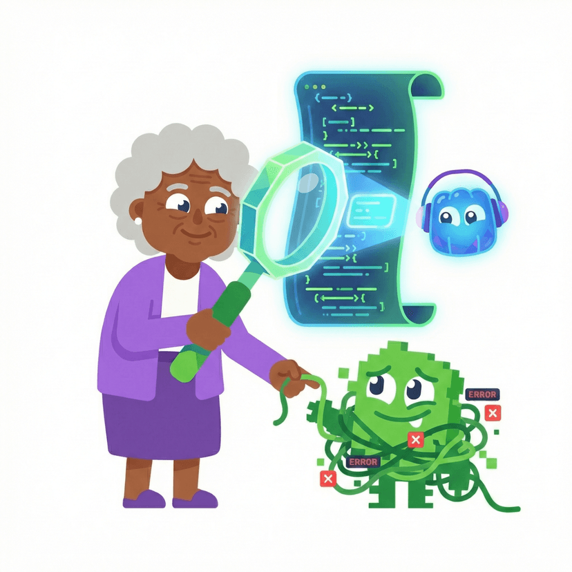 Grandma Joy debugging - representing personalized learning for all ages